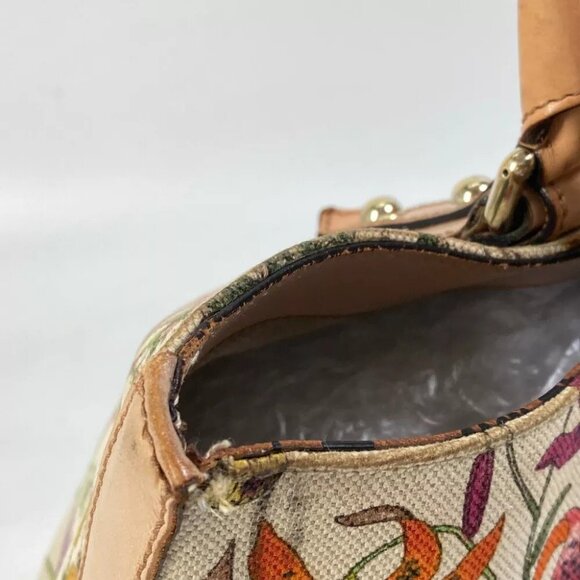 GUCCI Flora floral pattern flower Shoulder Bag Canvas/Leather Multicolore - Picture 15 of 15